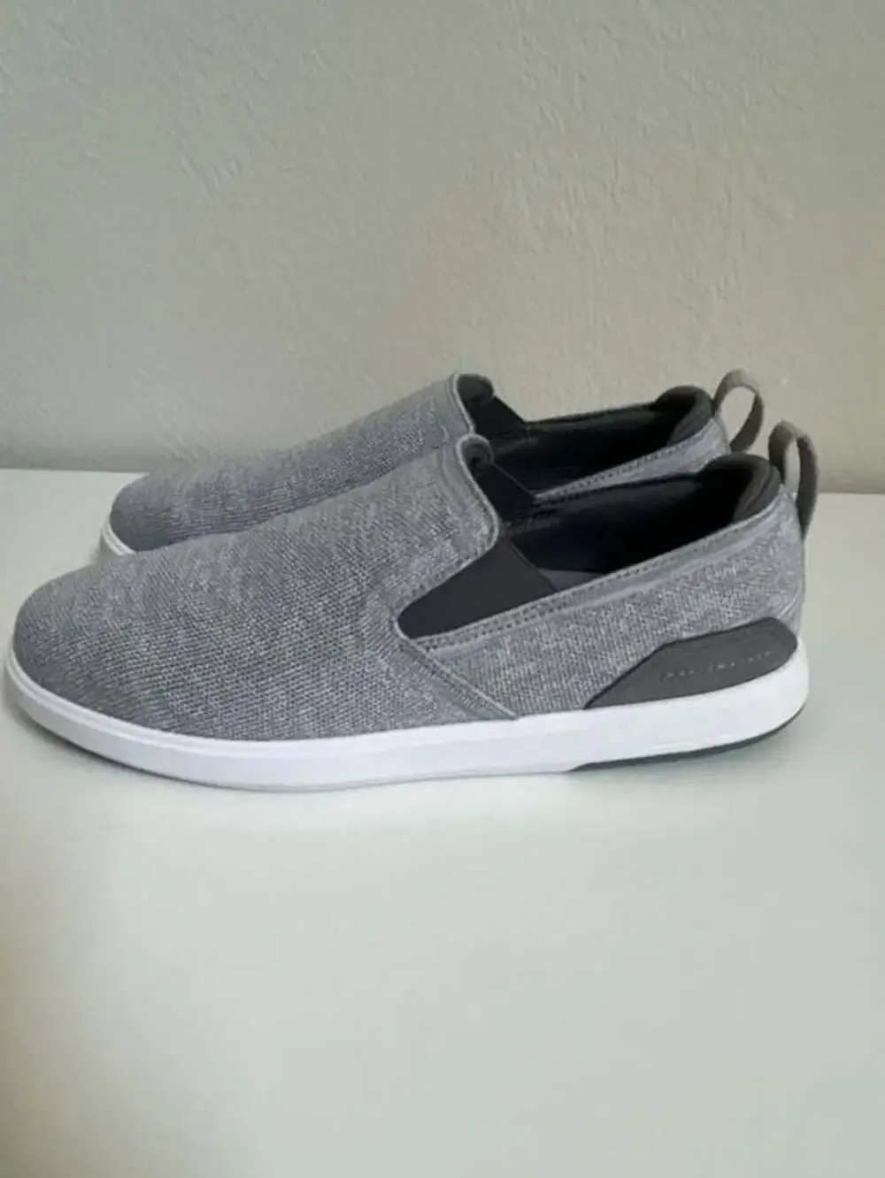 TravisMathew The Daily Knit Grey golf Slip-On Sneakers-10